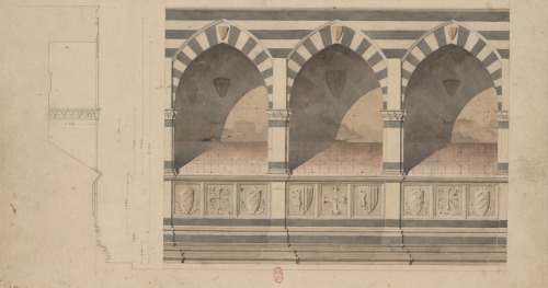 Art by Pierre-François-Henry Labrouste.(1801-1875).French architect.Source : BnF.