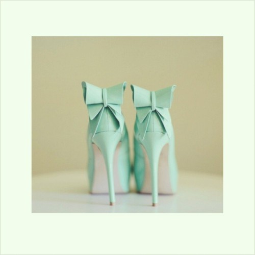 #shoes #shoegasm #shoesoftheday #mint #ribbon #sweet #cute #heels #instagram #insta_daily #insta_gf 