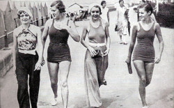 vintageeveryday:  Swimsuit and beach pyjamas,