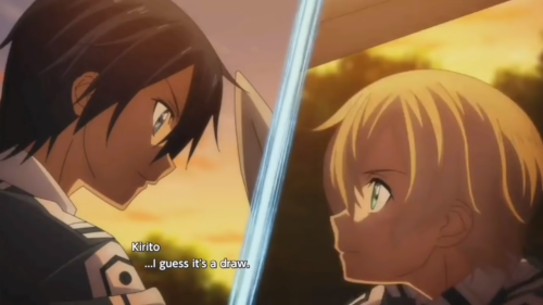 kiri-thirsty: Rising Steel Kirito &amp; Eugeo training duel BUT MAKE IT GAY(ER)