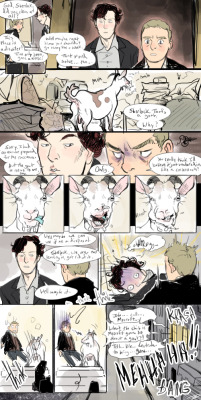 ~click for big~ my super quick entry for let&rsquo;s draw sherlock i was gonna skip this theme because i have way too much shit to do this month BUT then the idea of a goat got into my head and i couldn&rsquo;t pass on the opportunity to draw a goat