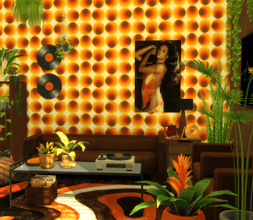 70s Retro Wallpaper For The Sims 4 22 Swatches