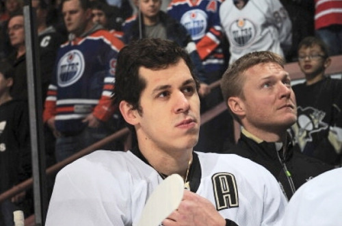 pensfan4lfe: Penguins in Edmonton: James Neal, Taylor Pyatt, Robert Bortuzzo, Marc-Andre Fleury, Evg
