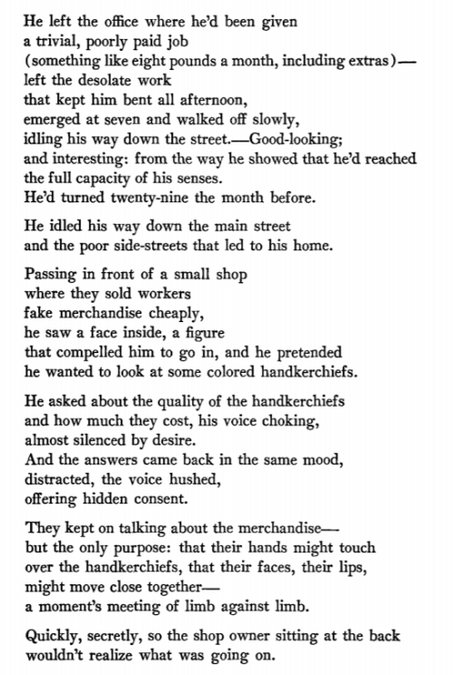 c.p. cavafy, translated by edmund keeley and philip sherrard