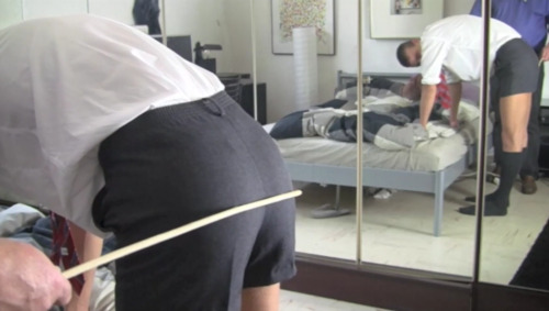 rikyspanking1978-blog:skoolshortz:This is very like my own experience - caned at home by my Dad as w