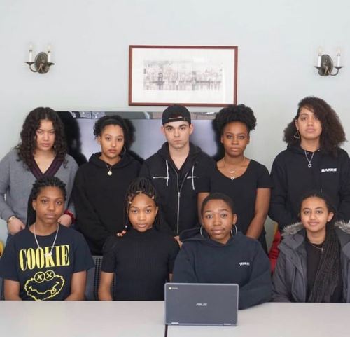 blackqueerblog: Students at the Ethical Culture Fieldston School held a sit-in protest Monday. The g