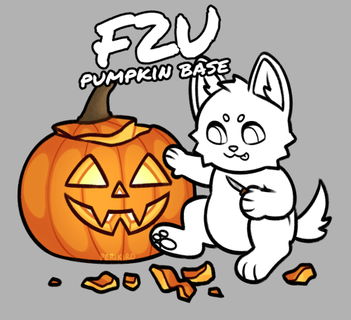 A free to use chibi pumpkin carving base!! Just for fun it comes with 4 options, dog (pointy ears + 