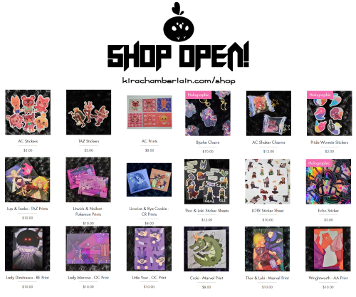 mochiiknight: STORE OPEN!! Hey guys! After my first ever con I have left over merch that is now avai