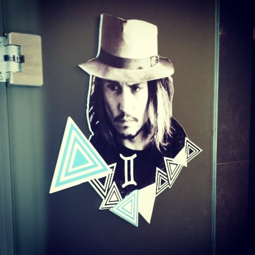 Yep. Johnny Depp’s photo is the indicator for the male restroom at a bar on the sea in #Nafpli