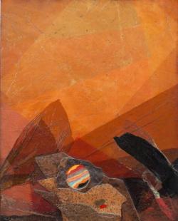 thunderstruck9:Roberto Crippa (Italian, 1921-1972), Nascita del sole [Birth of the Sun], 1971. Cork on board, 100 x 81 cm.