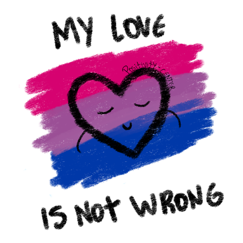 somedaywellfindit:positivity-center: I did something for… Pan and bi people.  [ID:Two im