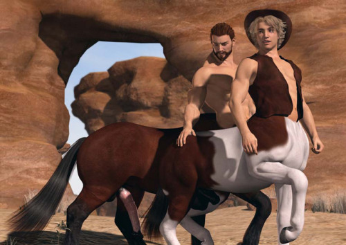 priapusofmilet:  Centaur Tale - Anonymous commission with very kind permission to be published on my blogs. It´s the story of Haley and Scott, two centaurs riding West.  