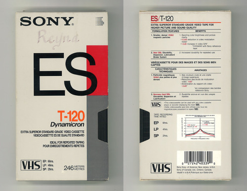 Sony ES T-120 Dynamicron VHS Video Cassette Tape