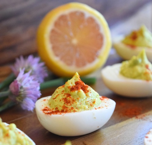 Porn Pics greatfoodlifestyle:Avocado Deviled Eggs are