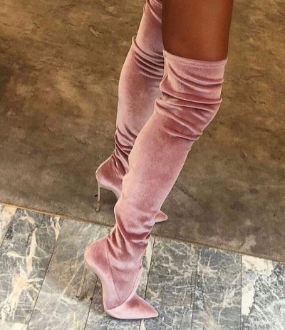 velvet thigh high boots | Tumblr