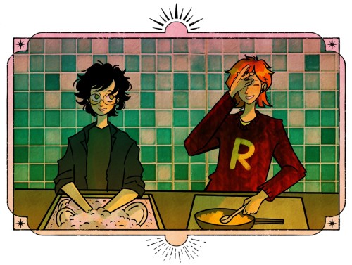 All The Illustrations I Made For The Wonderful Fic Thorns By @orange-peony For The @drarry-mini-bang