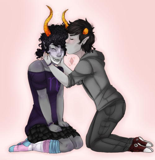 cocoraccoon:art trade with nonbinarygamzee B^) (dont tag with genderswap / cisswap /rule63 etc. )