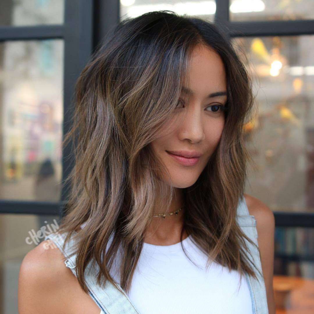 Hair By  — Light brunette baby highlights for an easy grow...