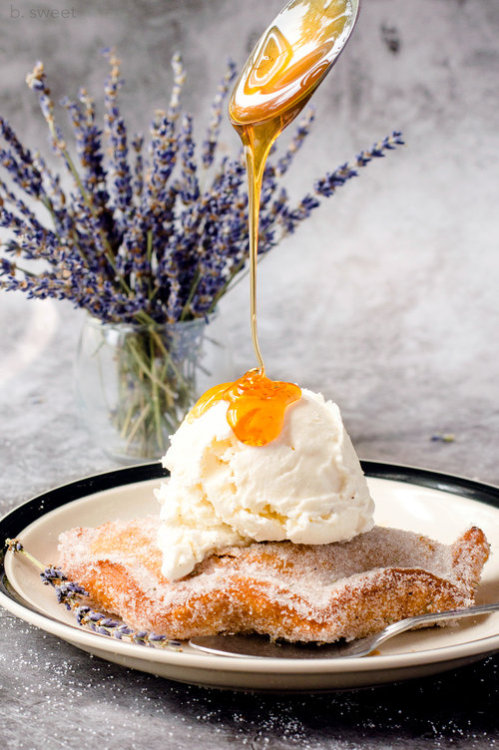 sweetoothgirl:Blueberry Peach Fried Hand Pies with Lavender Sugar