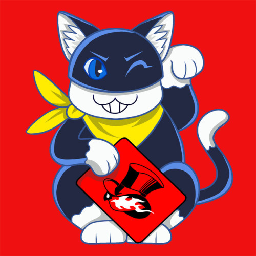 littlemissviart:  Meow-varlous! You’ve come across a Morgana Lucky Cat! He will bring you good