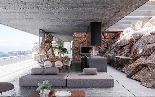 Powerful Interior Designs With Stone Feature Walls &...