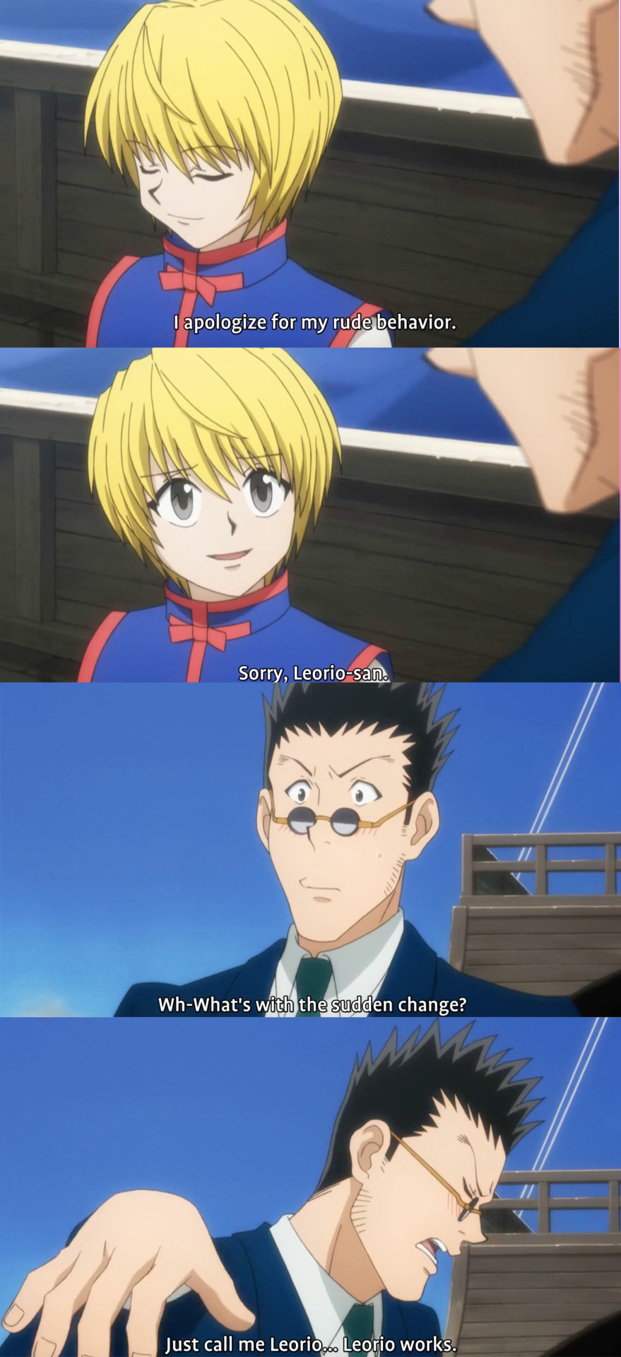 meme but with Leorio and Kurapika