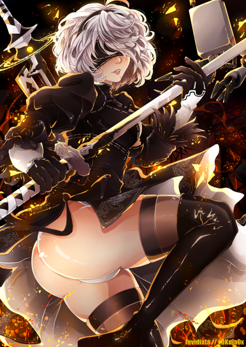 Finally finished my 2B picture, I made the sketch of it in last July…