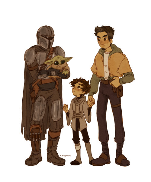 continuation of the baby poe with baby yoda thing&hellip; i have an idea that mando is old frien