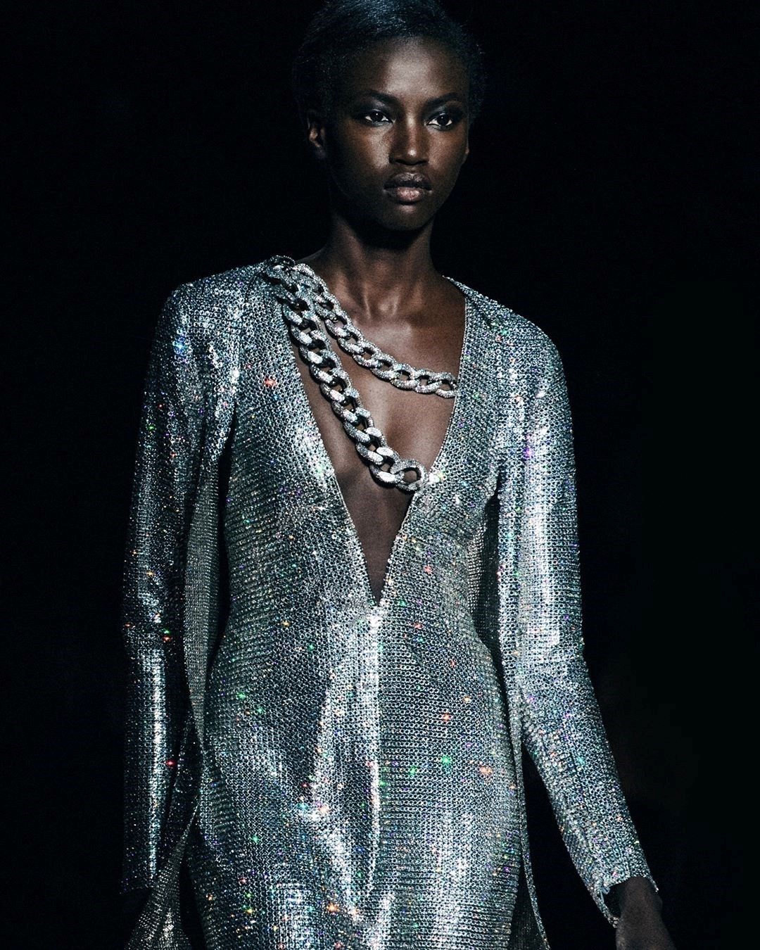 Chic F**k — Anok Yai at Tom Ford F/W 2019