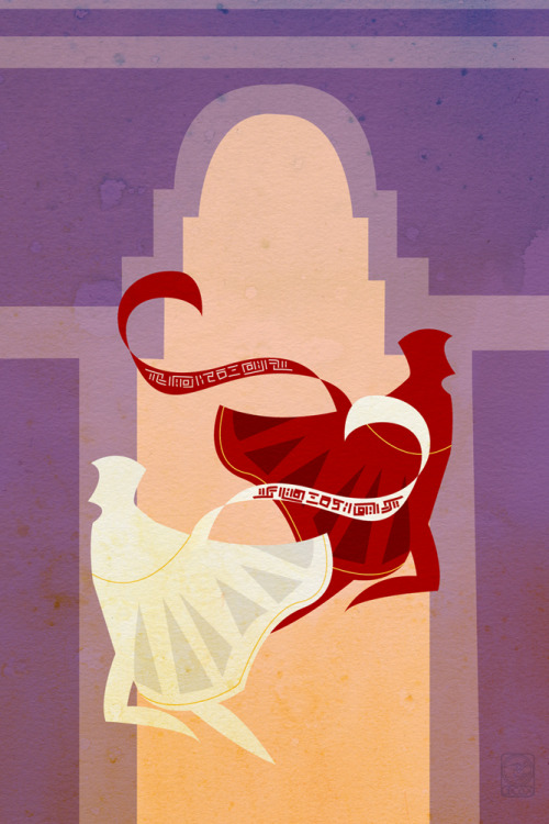 xombiedirge:  Greek to Geek - Gaming Illustrations by Jennifer Cox / Tumblr / Store 