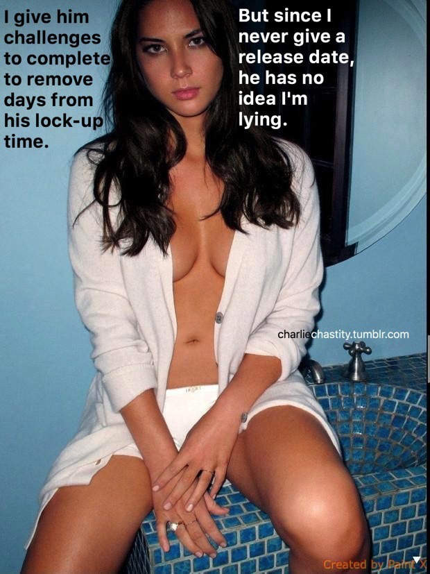Olivia Munn by request (6 of 9)I give him challenges to complete to remove days from