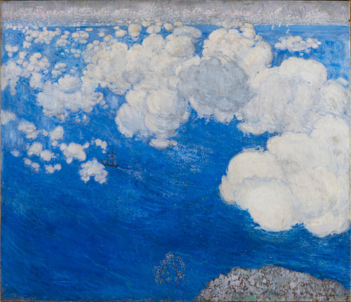 The freefall into summer time starts now. Who’s with us? ☁️ 😎⁠
Boris Anisfeld’s striking painting of billowing clouds and the Black Sea’s blue water seems a fitting image for today’s #SummerSolstice. While the painting positions the viewer midair,...