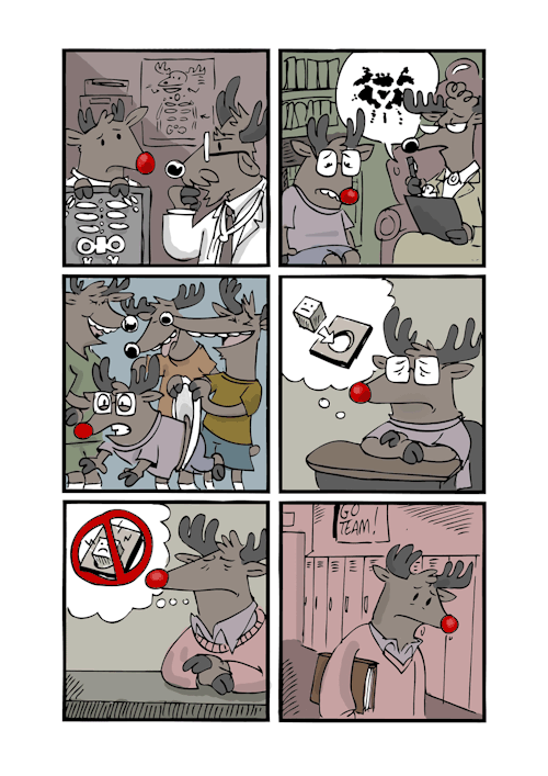 referredpain:Rudolph the Red-Faced Reindeer! by B4Drew this some years back when I was in college. I
