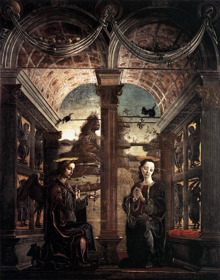 renaissance-art:  Cosme Tura c. 1469 Annunciation 