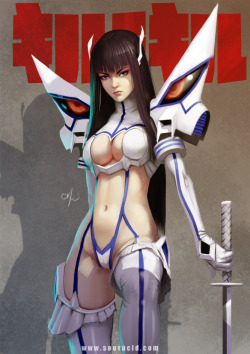 souracid:    Satsuki Kiryuin wearing her kamui Junkestu , Kill