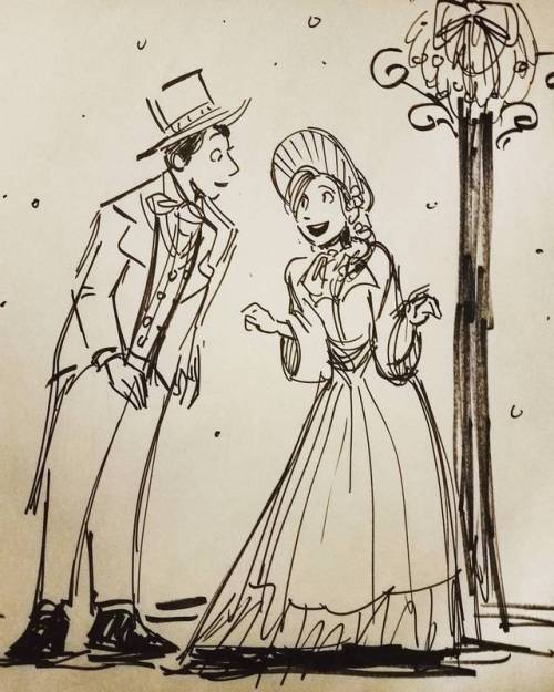 Disney had some carolers come by as our figure drawing models and it was a whole ton of fun! They we