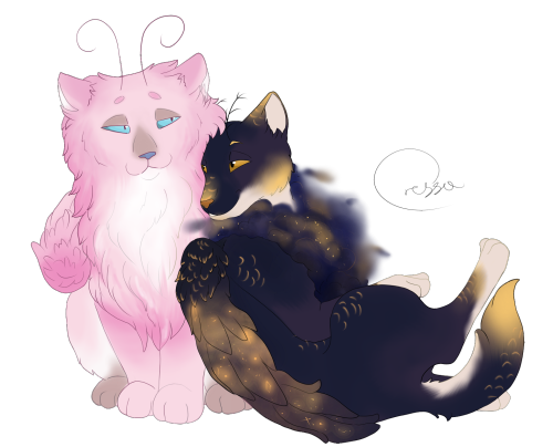 Artfight draw the characters above you for Calliopius ! What cuties! Here&rsquo;s Umbra getting on h