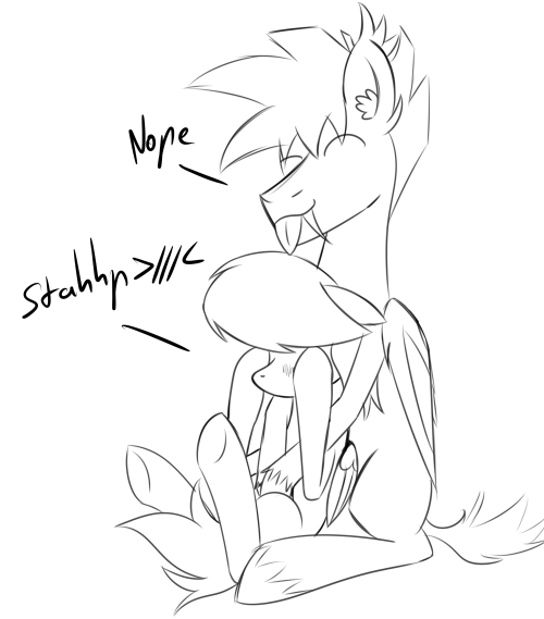queenquails:  morroderthefreakyguy:  in response to this :3 i swear its the last one :U color it later  .///.  X3 D'aww~ <3