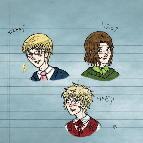 bookworm555: I always draw these three looking sad, so I decided to try drawing them with happier ex