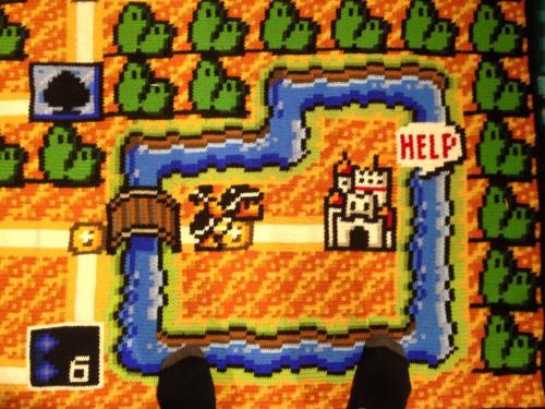 theomeganerd:  Dedicated fan spent 6 years crocheting a Super Mario Bros. 3 blanket   I want!