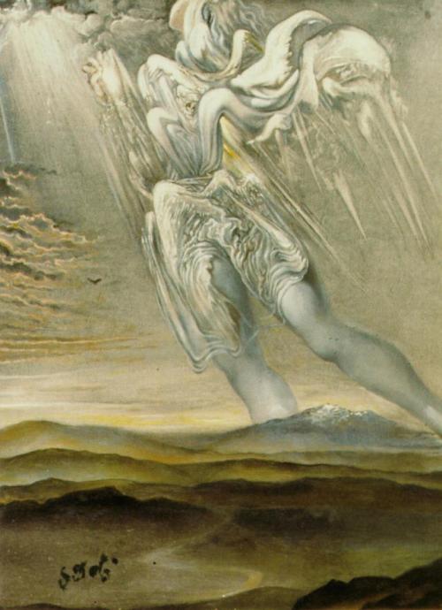 Artist-Dali:  Untitled (Surrealist Angel), 1969, Salvador Dali