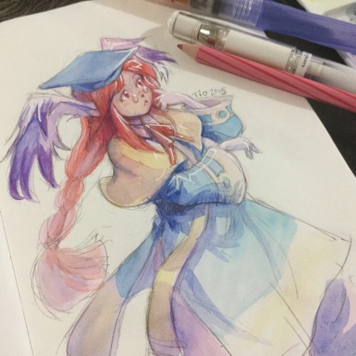 Momo (モモ), Breath of fire 3 Drew her on commute sometime back. Decided to give this one a quick colo