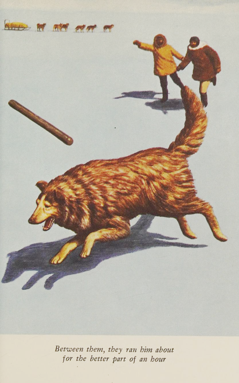 From the Call of the Wild by Jack London (1981 Illustrated Junior Library Edition), illustrated by Kyuzo Tsugami