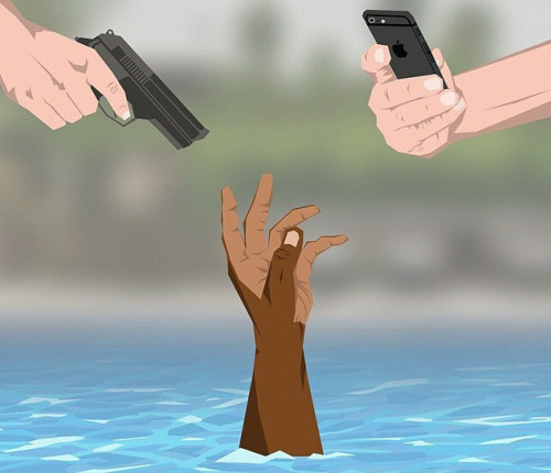 thetrippytrip:  Black men and women are constantly drowning within “the pool” of systemic oppression without a hand to pull them out.  The only hands above the surface are of police brutality and the manipulative media that submerge them deeper into