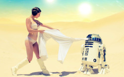 audiofeeline:  Princesse Leia et R2D2 (Cosplay