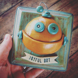 losttechnology:  Joyful Bot and his his big smile will be up for adoption Monday 