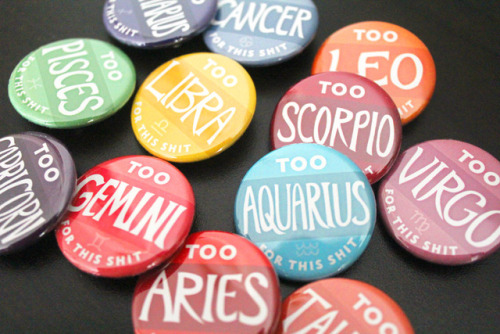 erinwitzel: With all the zodiac bingos going around, have you seen my shop’s new pins?  Ever f