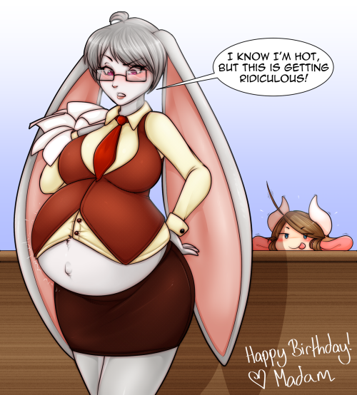 madamsquiggles:   Birthday present for riddleaugust ! Morgan has a tattoo that impregnates her when 