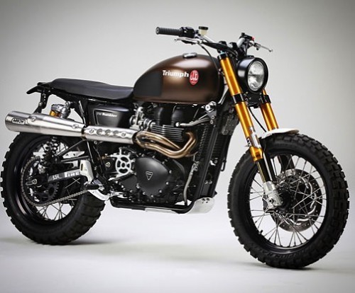 Scrambler by Triumph&hellip; #feelfree #freeride #onroads #offroad #triumph #topbike #twowheels 