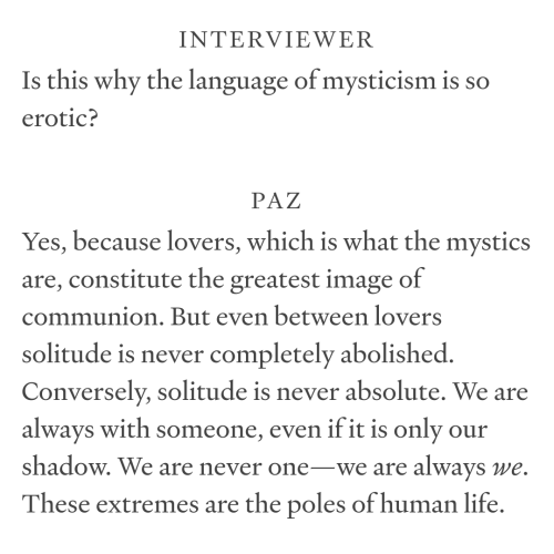 soracities:Octavio Paz, The Art of Poetry No. 42 (interviewed by Alfred Mac Adam)[Text ID: “INTERVIE